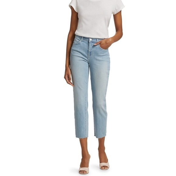 L’agence Sada High-Rise Crop Slim Straight Jeans